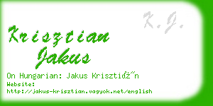 krisztian jakus business card